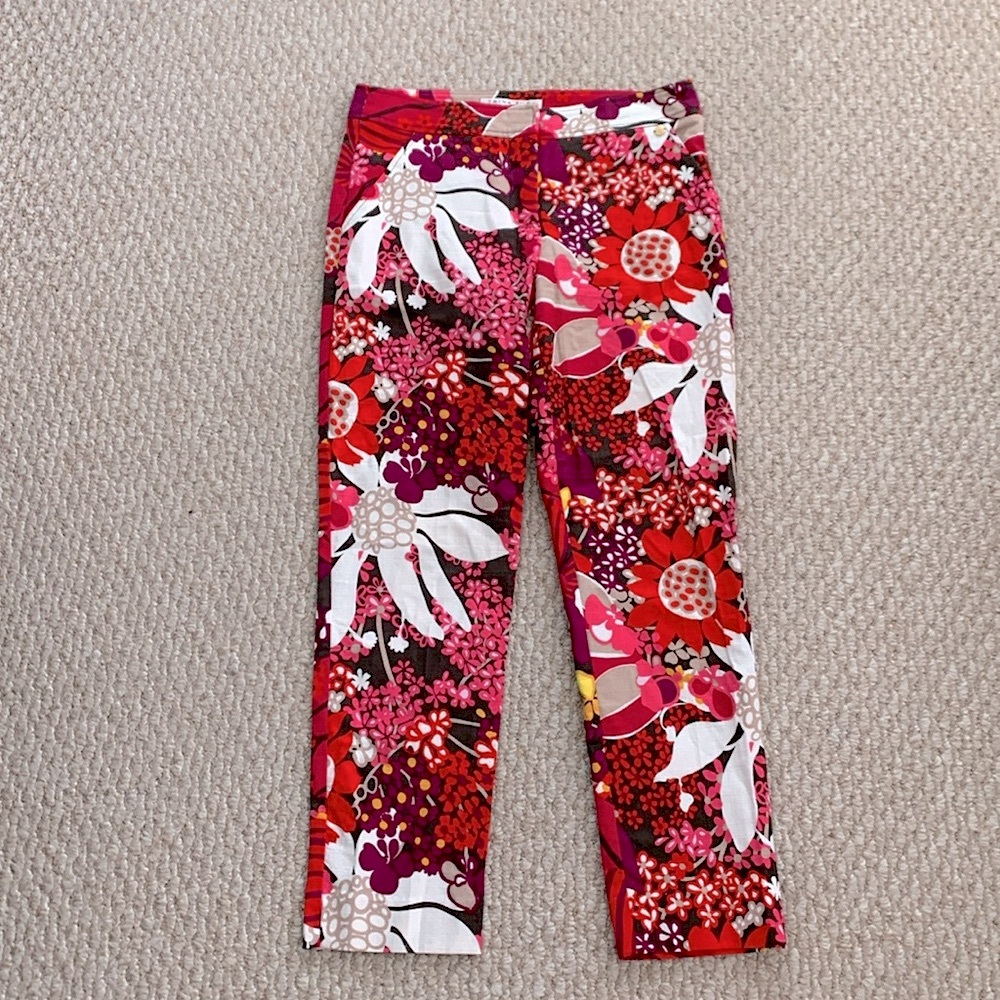 Trina Turk Floral Moss 2 Crop Pant